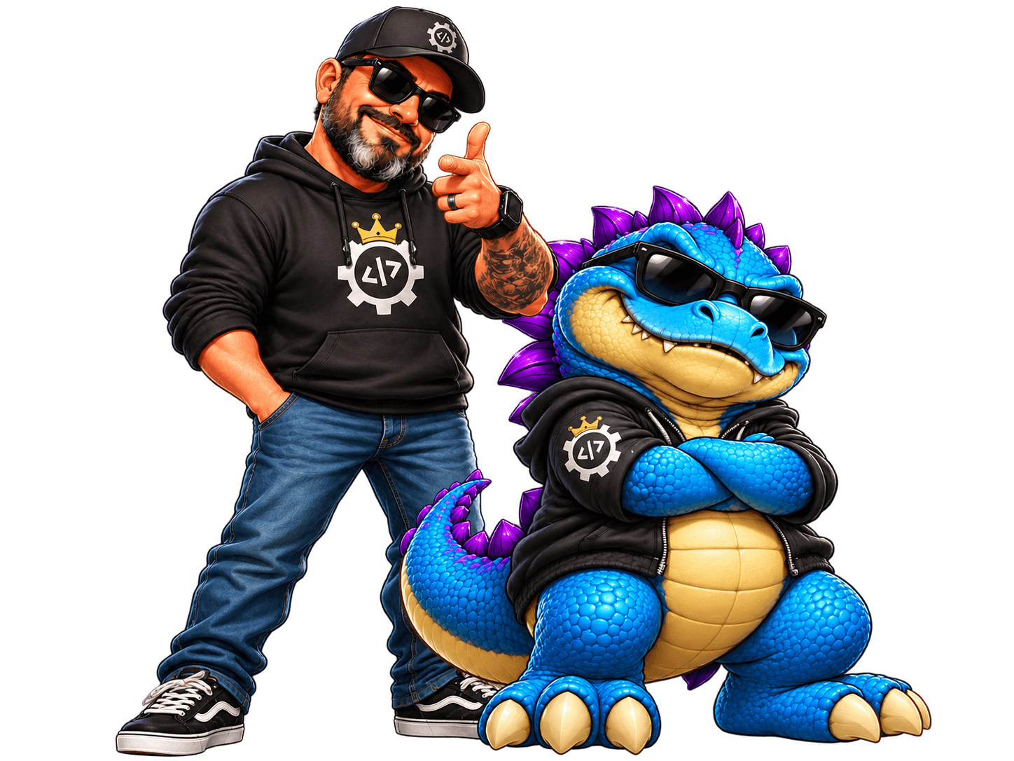 Tony and Womp, the Wompasaurus duo